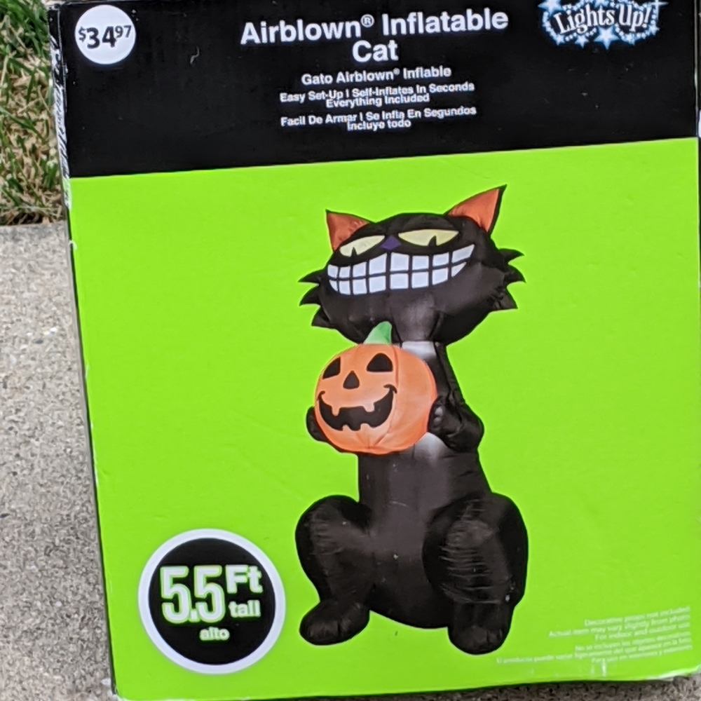 Inflatable Cat Halloween decoration🎃